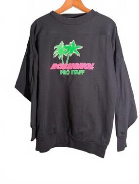 Rossignol Pro Staff Vintage Black Crewneck Sweatshirt Large NWOT R Gear